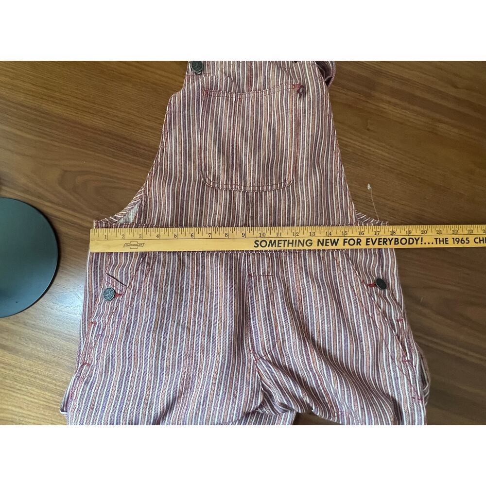 Purcell Workwear Cotton Striped Overalls Red White Utility Size 6 NWOT - Picture 7 of 9